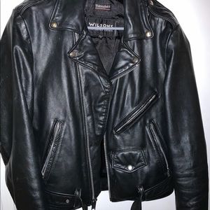 Leather riding jacket